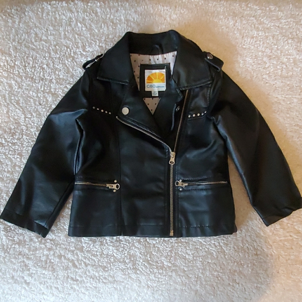 Girls Faux Leather Jacket